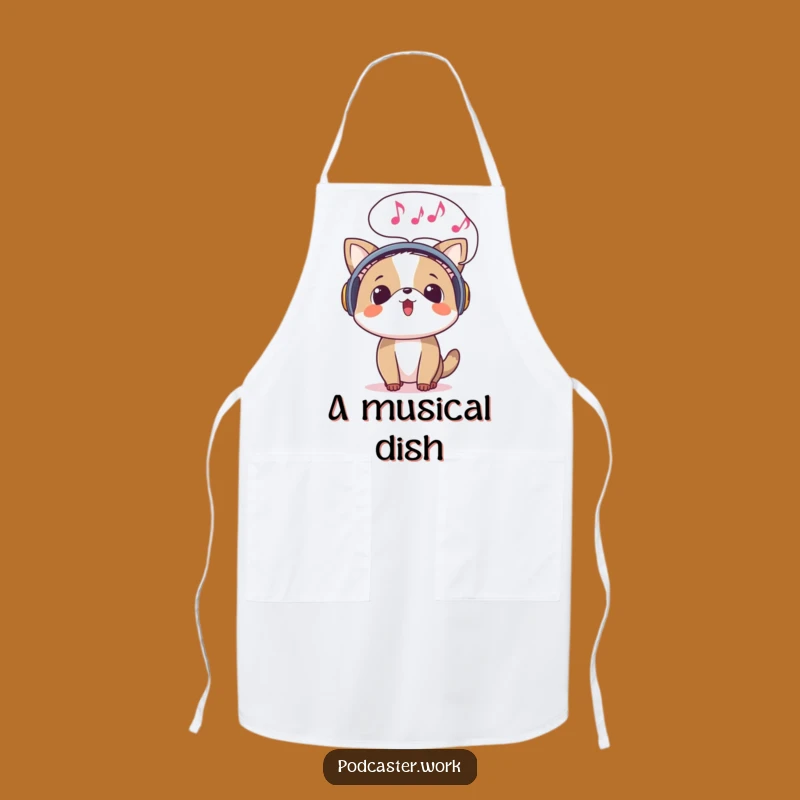 Funny Surprised Animal Music Apron: Kitchen Melodies & Fun Gift