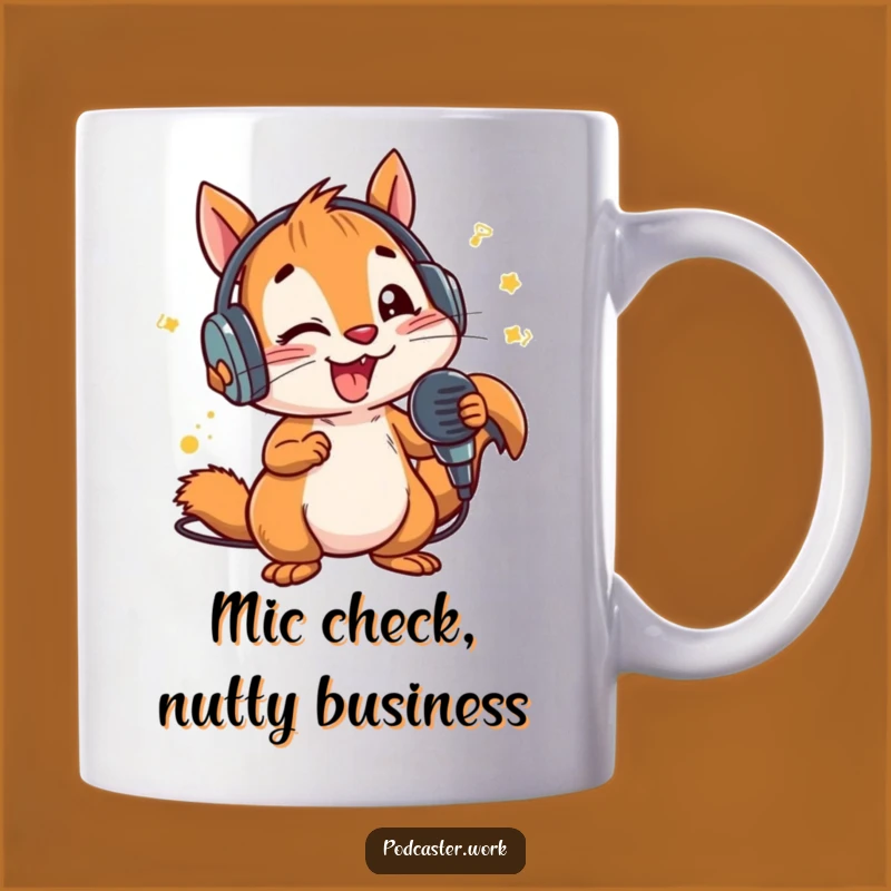 Funny Squirrel DJ Mug: Energetic Rap Star, Perfect Music Lover Gift