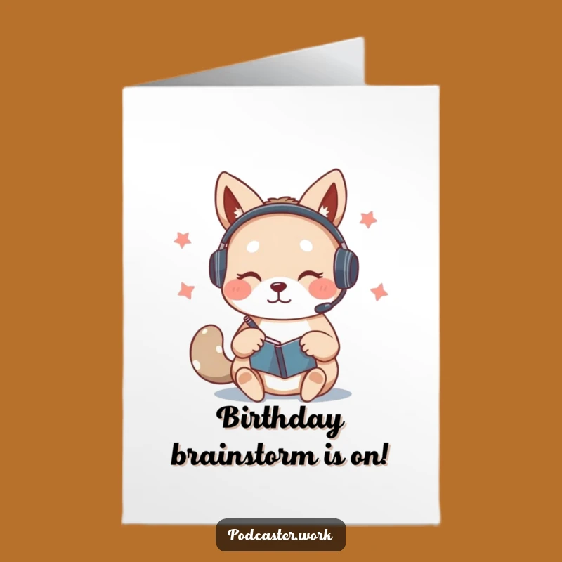 Free Printable Birthday Card: Busy Animal Taking Notes, Hilarious!
