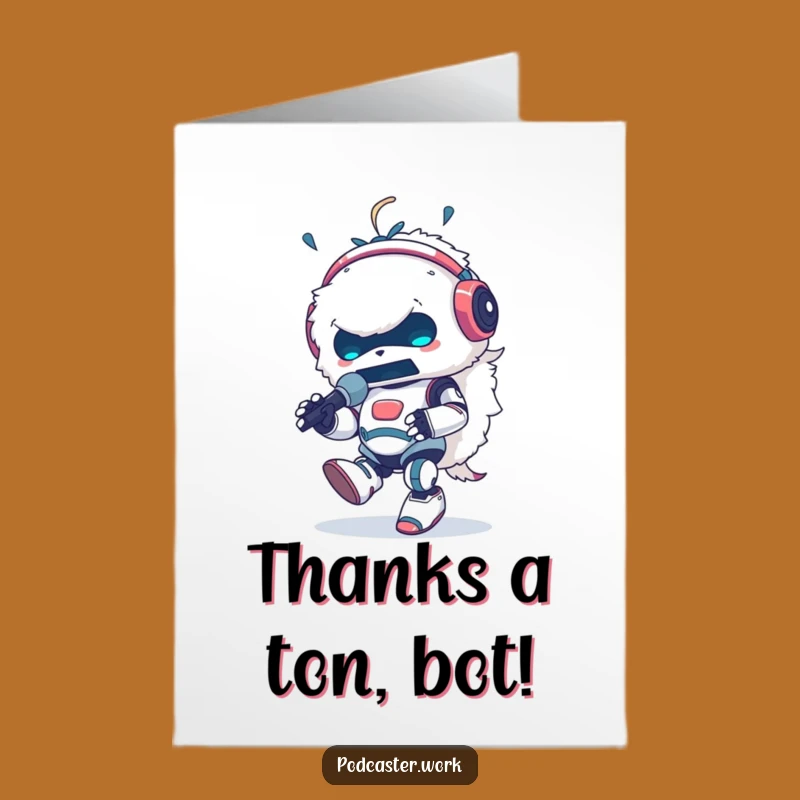 Free Printable Thank You Card: Robot Animal DJ Dropping Beats!