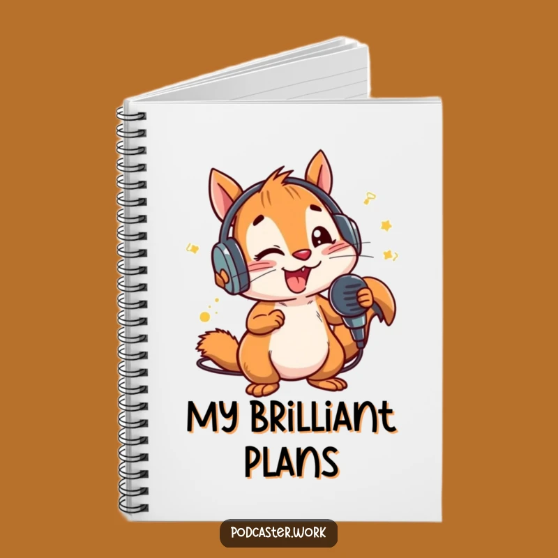 Funny Squirrel Rap Notebook: Energetic Journal, Music Lover Diary, Gift Idea